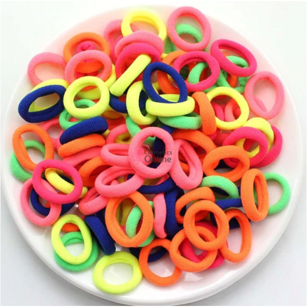 Elastice pentru codite Cod EL035AA, set 70 bucati Color Neon mixt